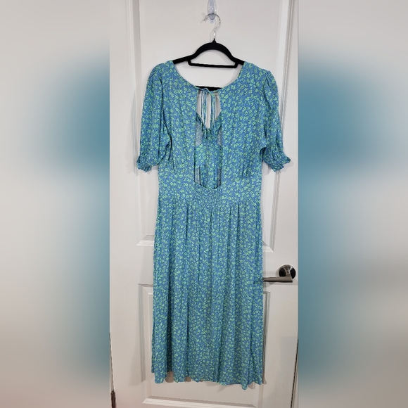 Mango Floral Midi dress Size Large - Picture 10 of 10